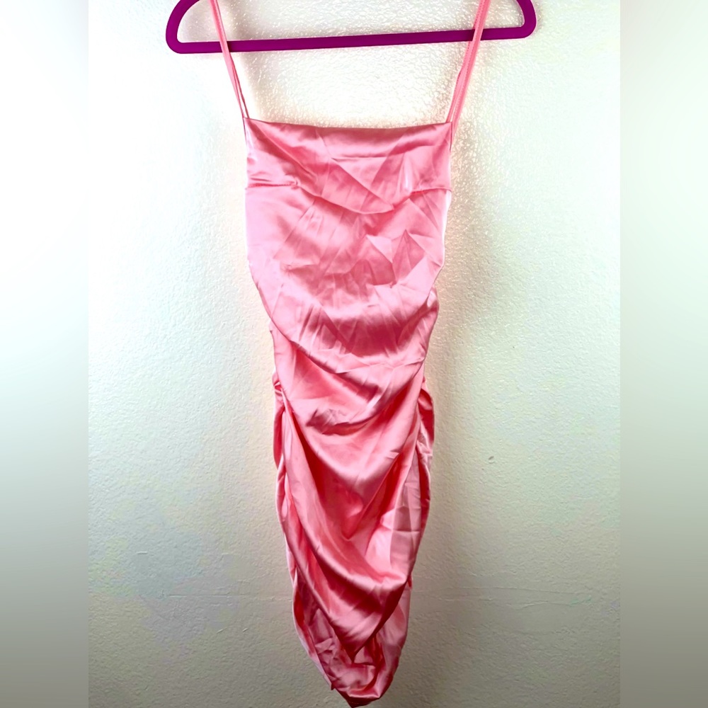 Barbie pink Small Scrunch slip dress